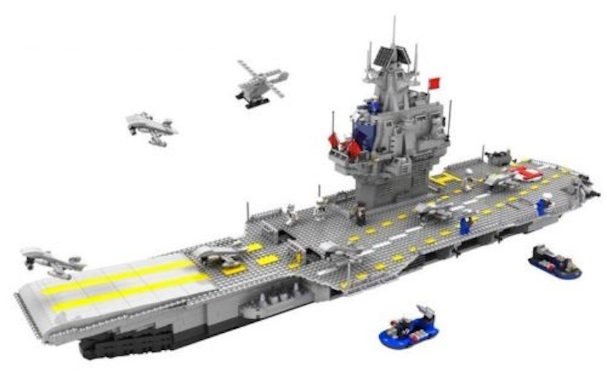 loongon aircraft carrier building bricks blocks lego compatible