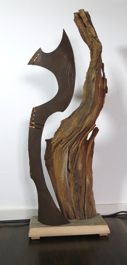 alter birnbaum - rostiges eisen - kupferdraht - 2013 - 110 cm hoch