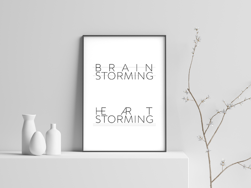 Typo Poster "Heartstorming"