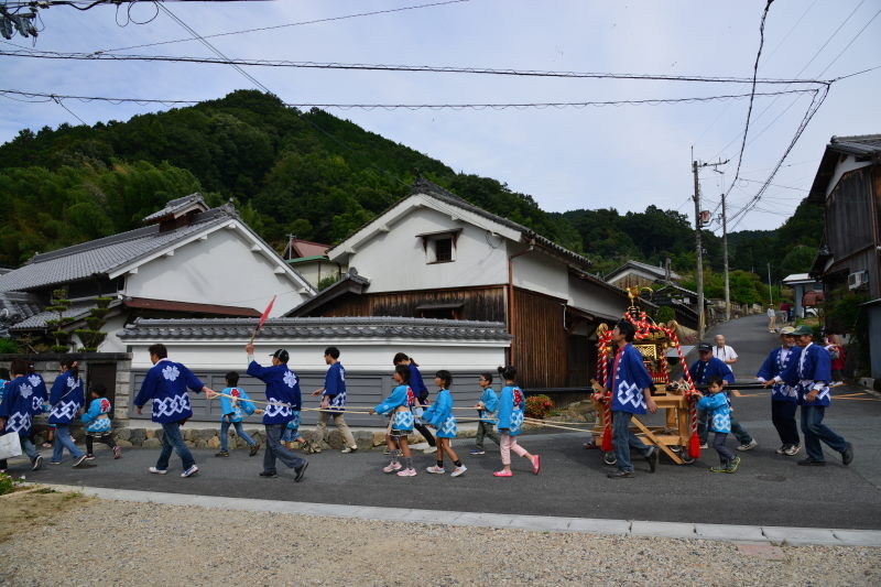 中の町を通り・・・