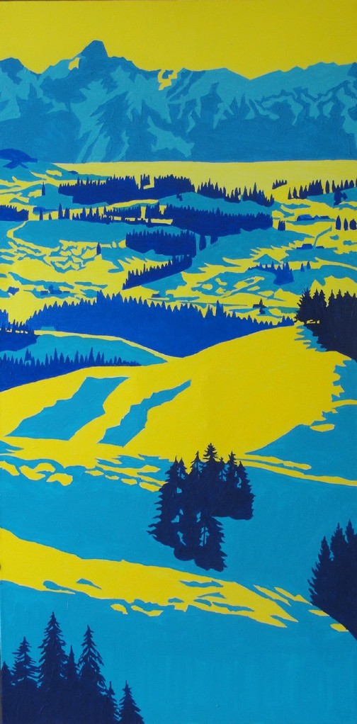 Siehen/Stockhorn, Winter 2008, 50x100cm