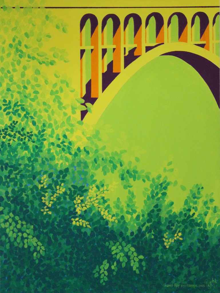 Grandfey, printemps 2010, 60x80cm