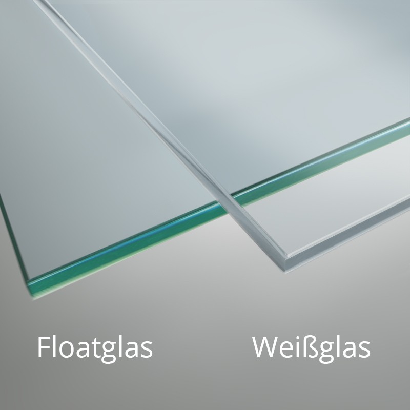 Unterschiede zwischen Floatglas und Weißglas Ein visueller Vergleich