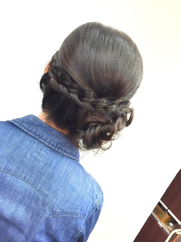和装のヘアセットにも前髪編み込みヘアセットはとっても似合うんだよ