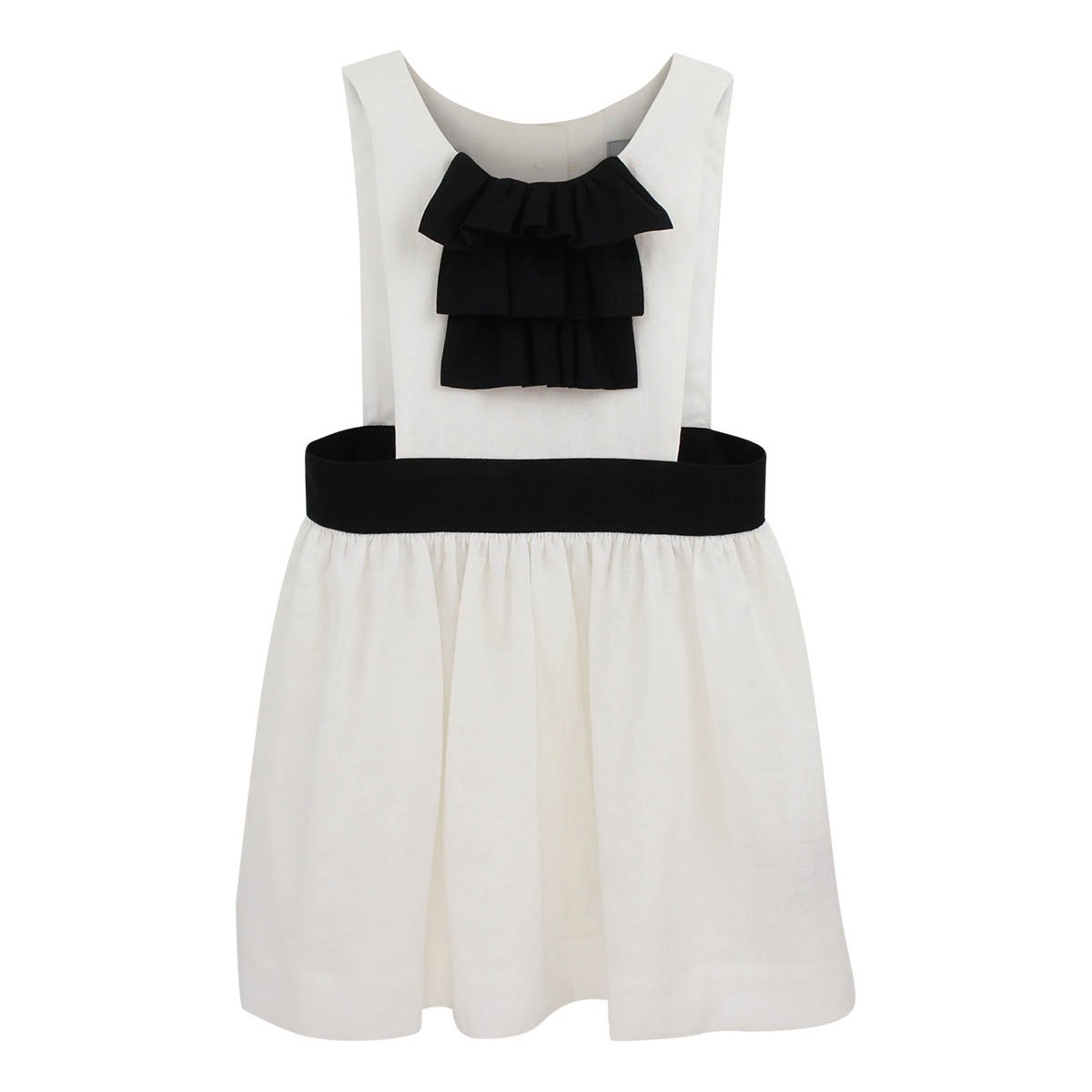 black and white frill dress