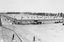 Lageransicht T/4 Sidney Blau, 163rd Signal Photo Company, Army Signal Corps - U.S. Holocaust Museum photograph #37255 (also here) Credit: SC 206310, Credit NARA, College Park Subject Classification: MAJOR CONCENTRATION CAMPS 1940-45 -- Dachau -- LIBERATIO