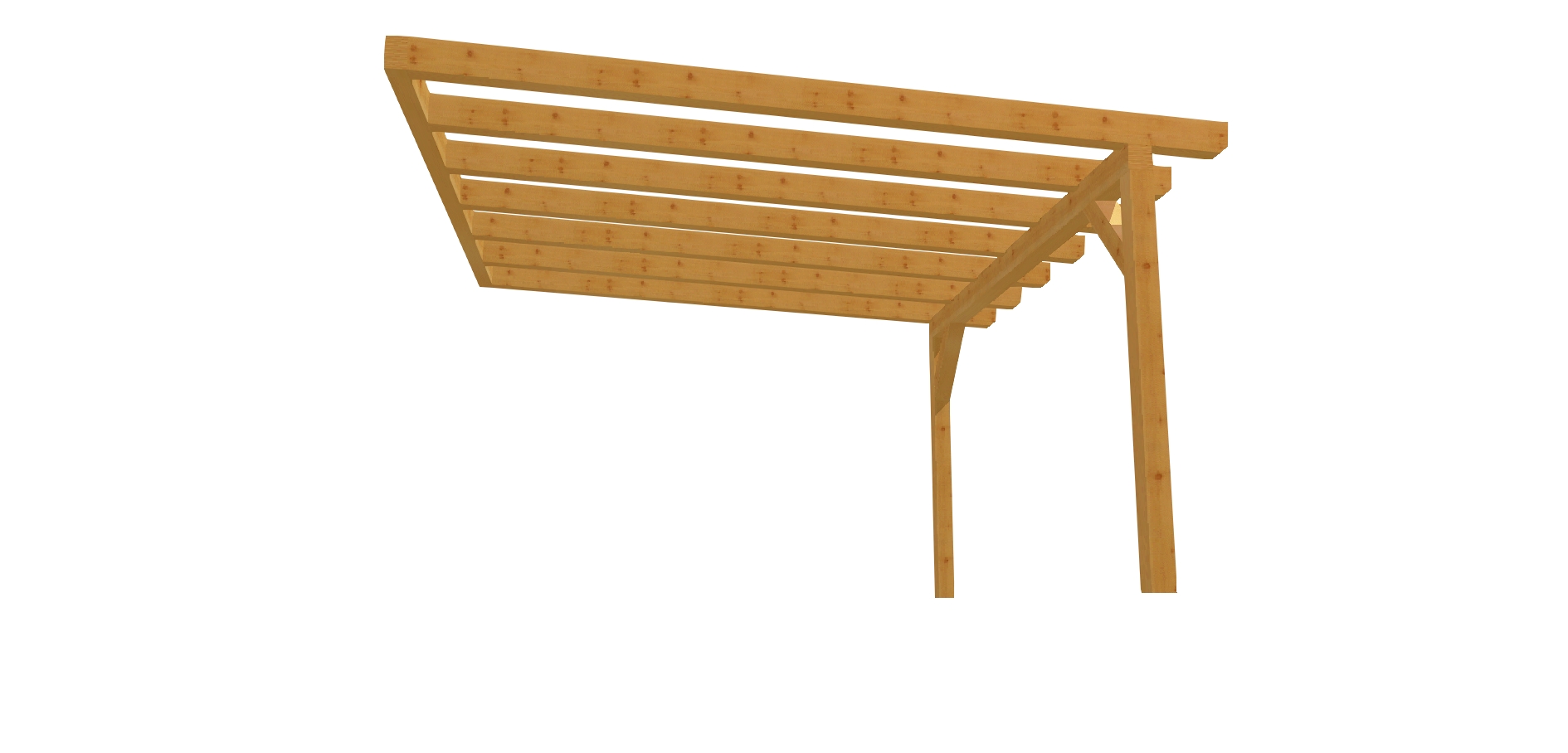 DIY Schleppdach-Überdachung für die Terrasse.