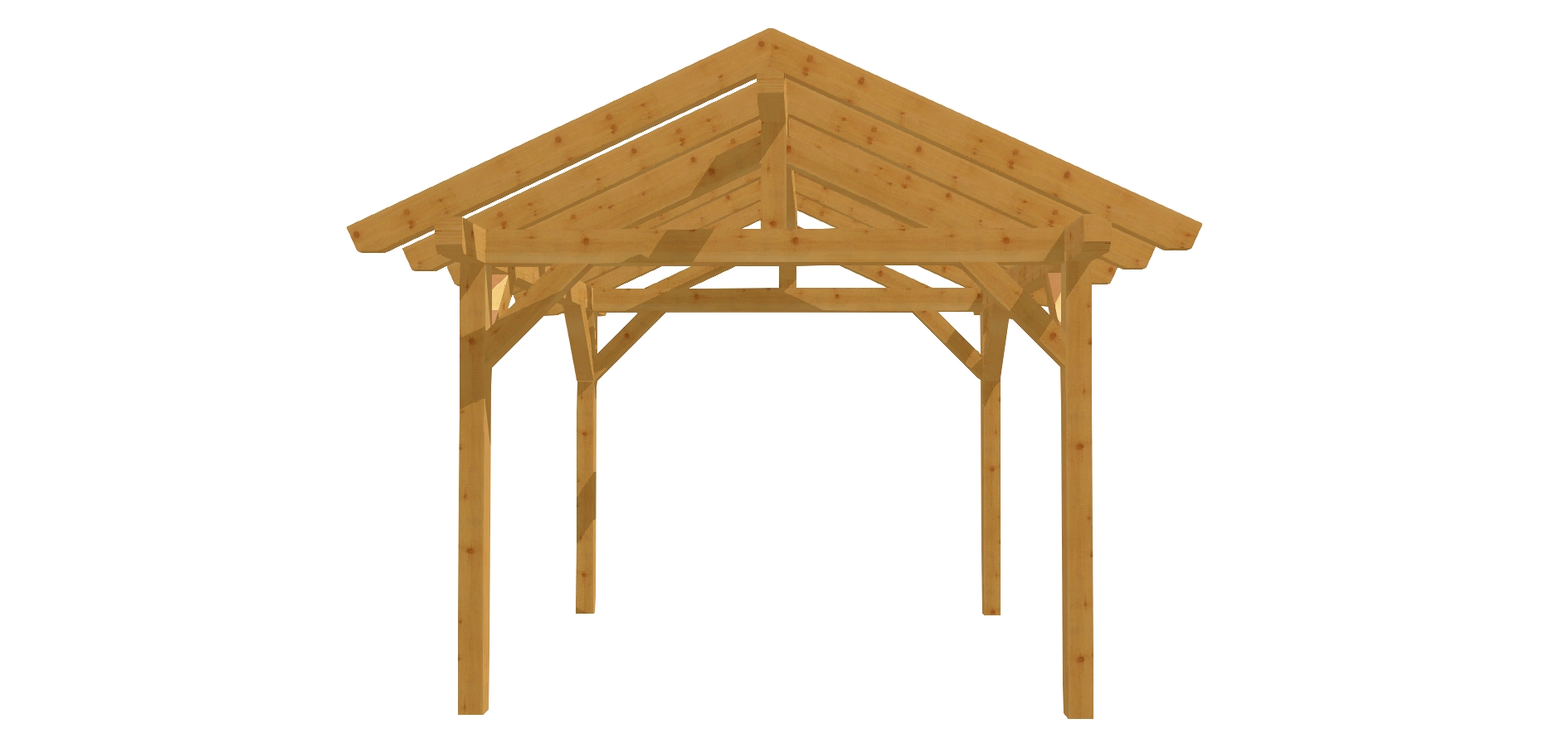Carport mit Satteldach, einfacher Aufbau dank umfassendem Bauplan