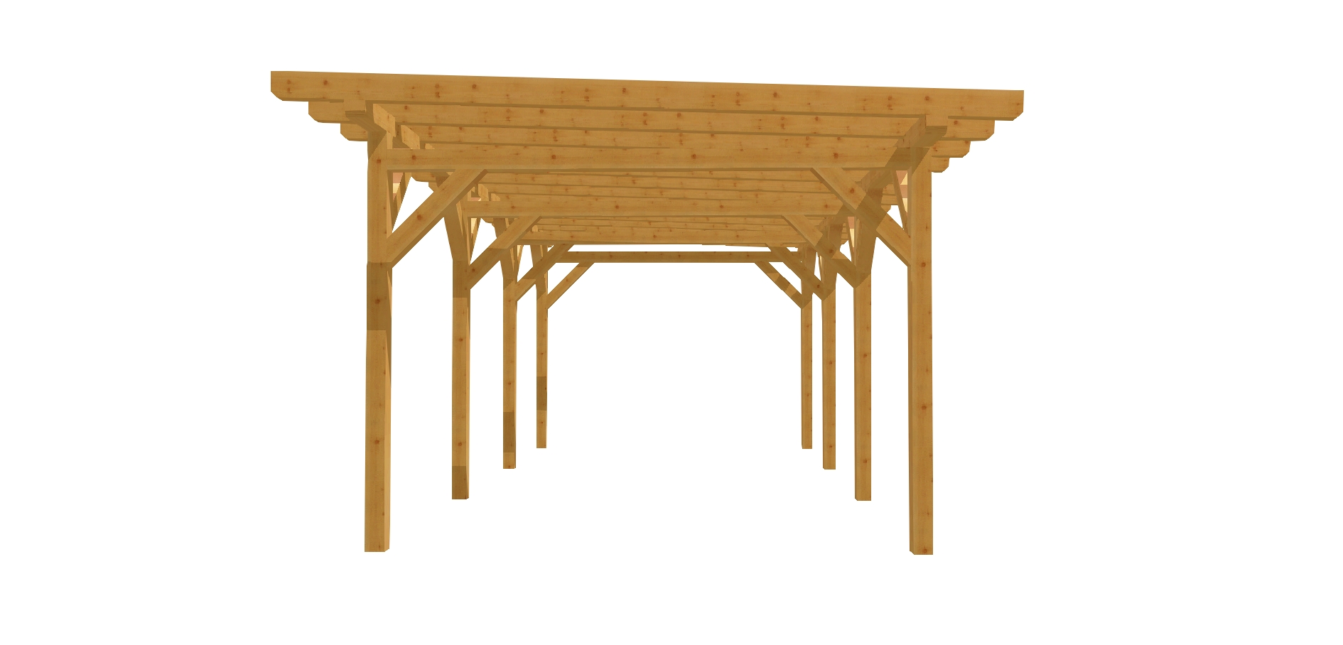 DIY Bauanleitung für eine große Überdachung aus Holz.