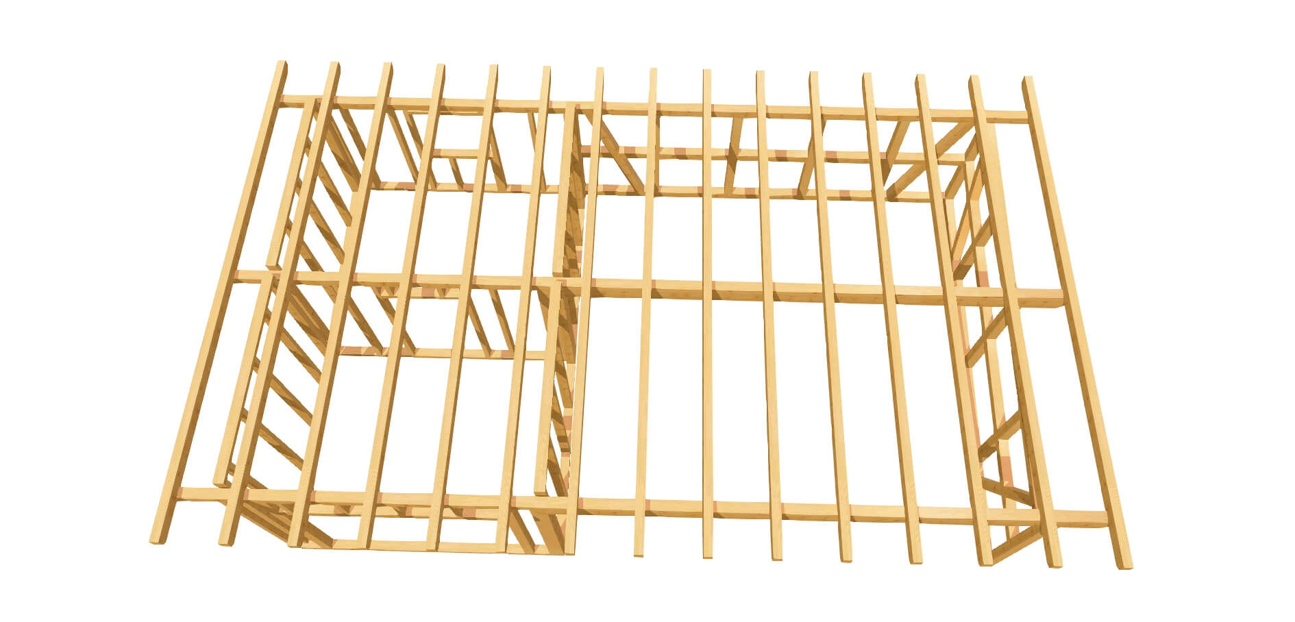 Geräumiger Holzcarport mit Abstellraum, ideal für Gartenbedarf und Werkzeuge.