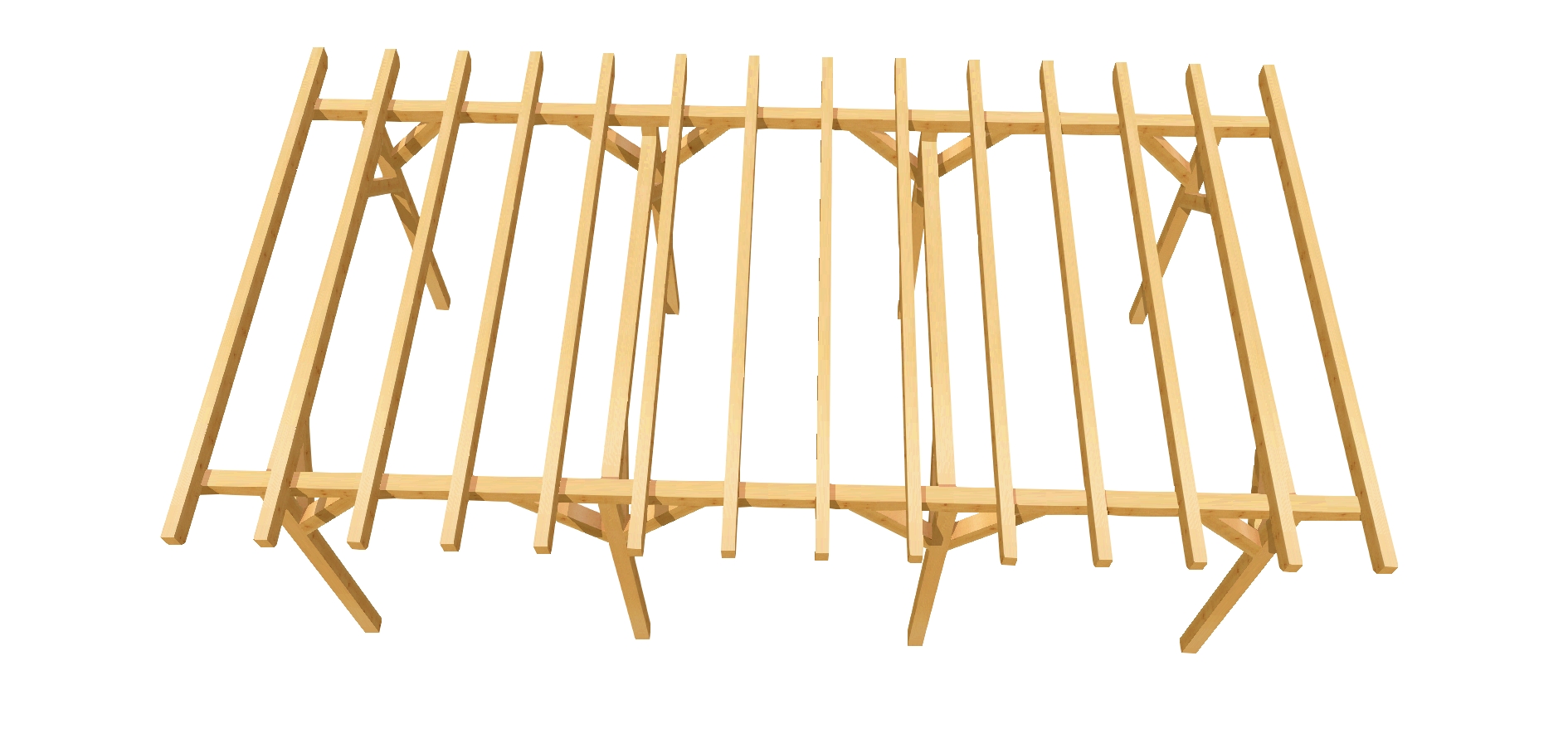 Bauanleitung für Überdachung 19 mit 4,00m x 8,00m Fläche.