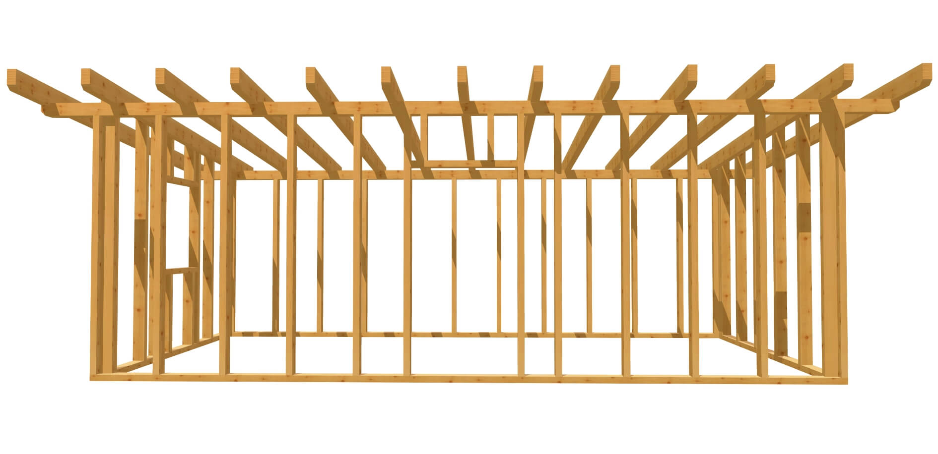 Gartenhaus Holzschuppen bauen 3,5m x 7m