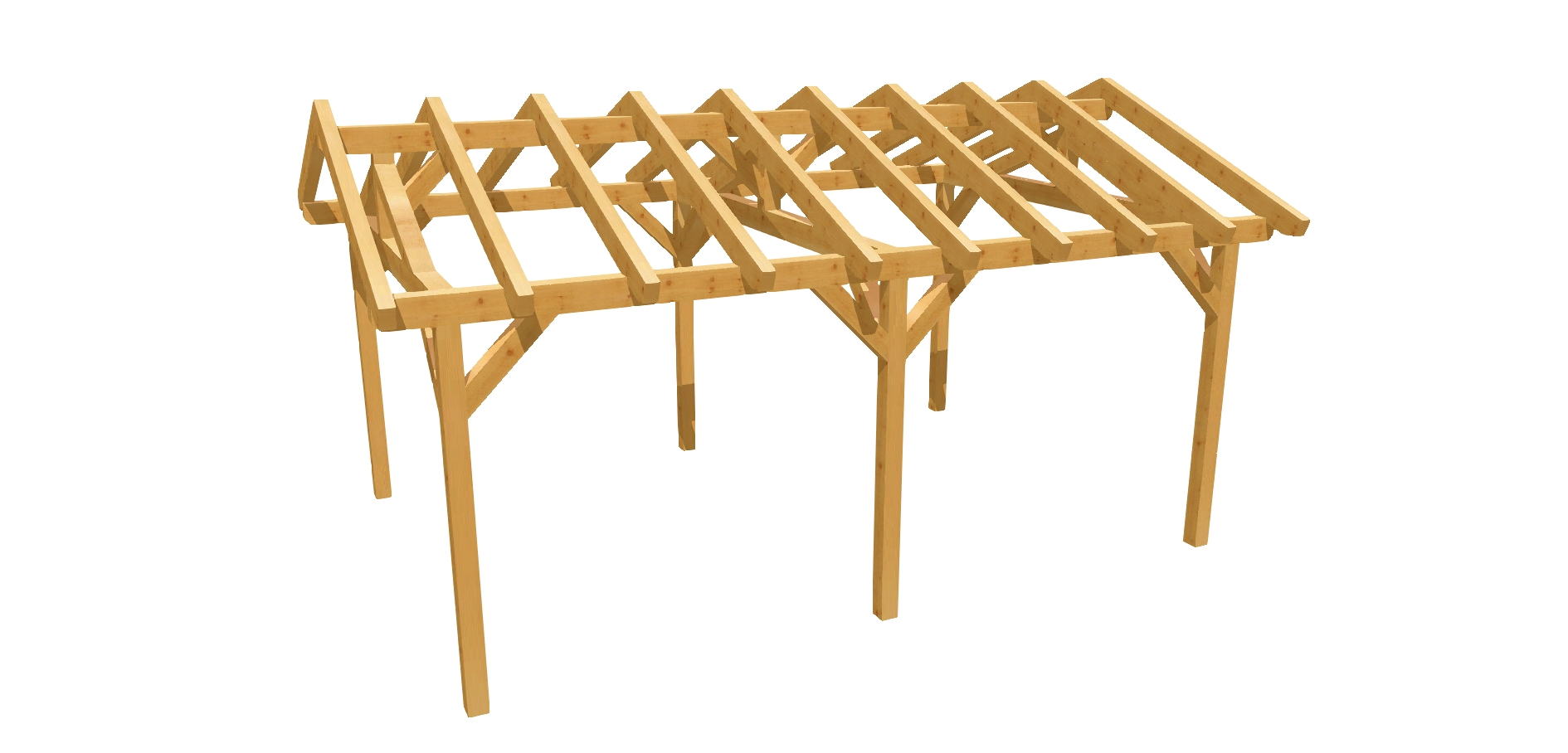 Eleganter Carport mit modernem Holzdesign, perfekt für DIY-Projekte und den Schutz Ihres Autos