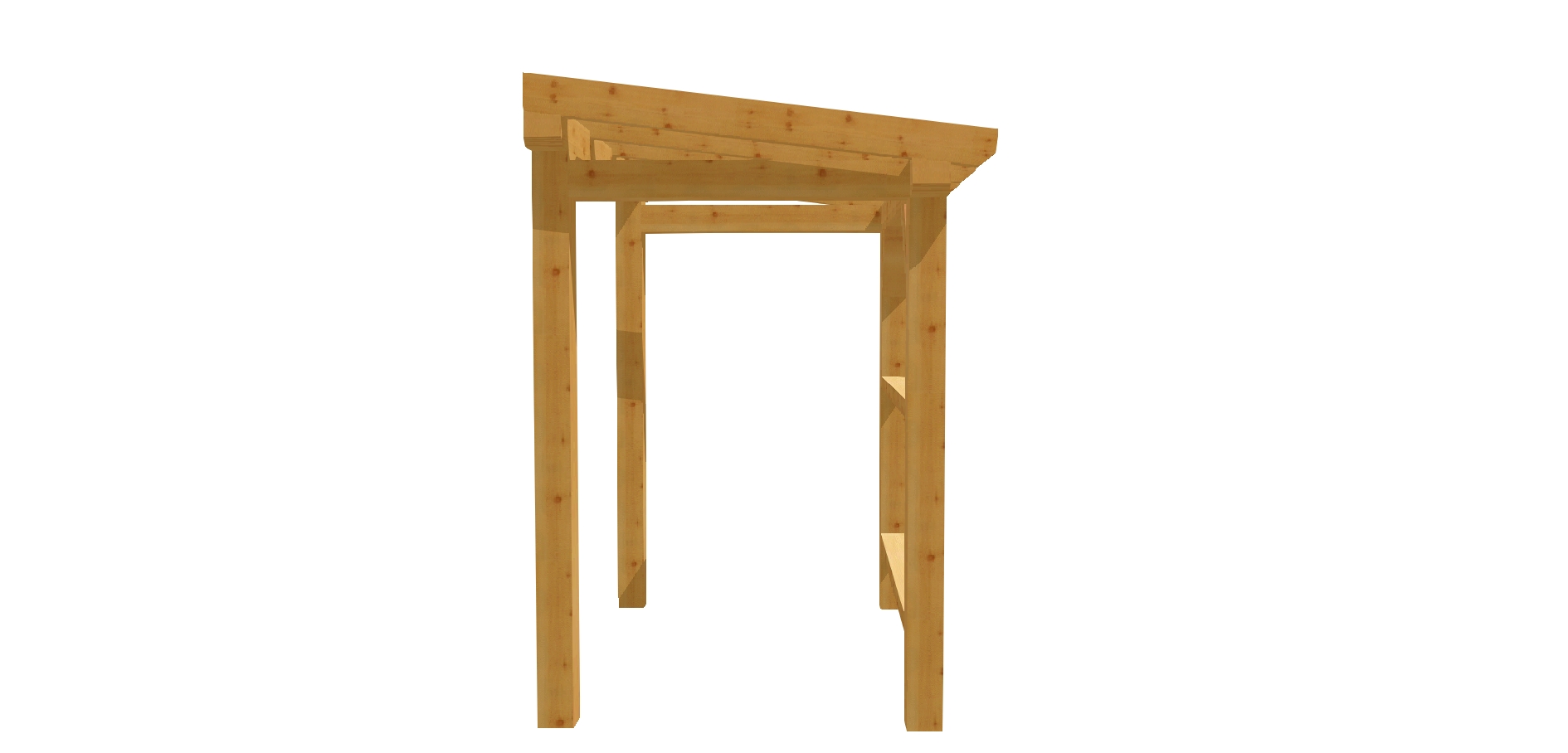 Bauanleitung für ein stabiles Holzvordach zum Selberbauen.