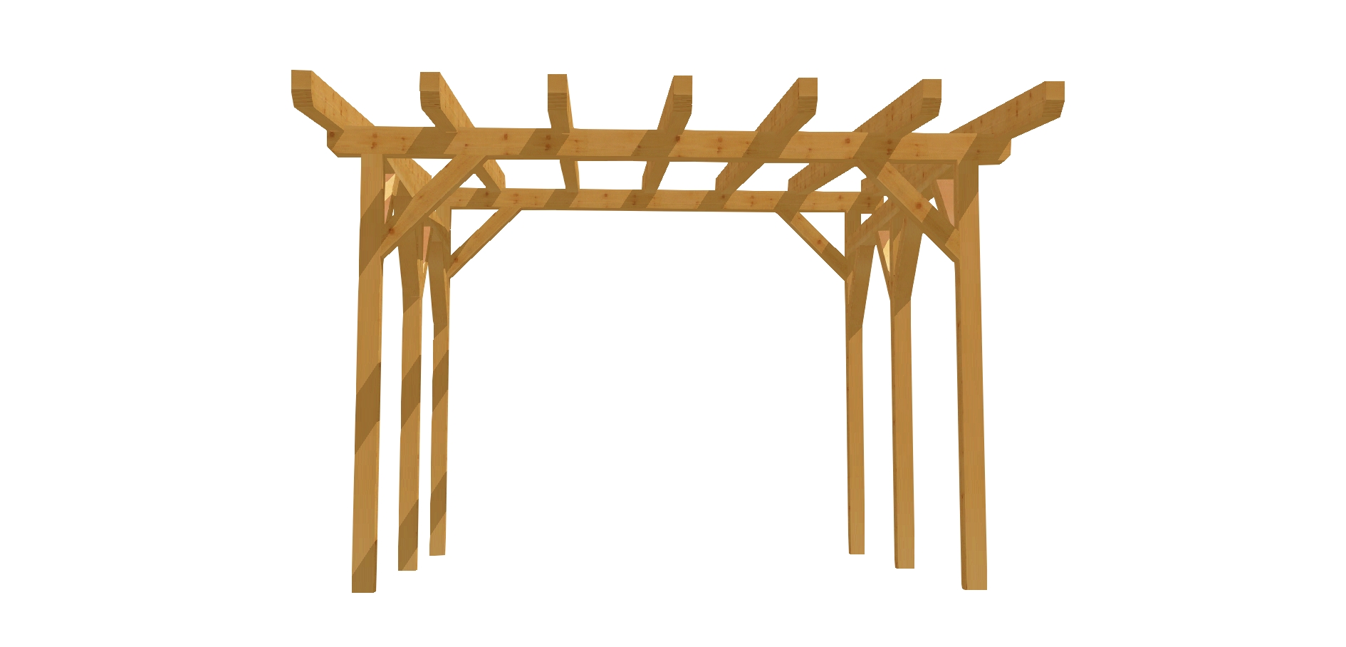 Carport mit Pultdach, einfacher Aufbau dank umfassendem Bauplan.