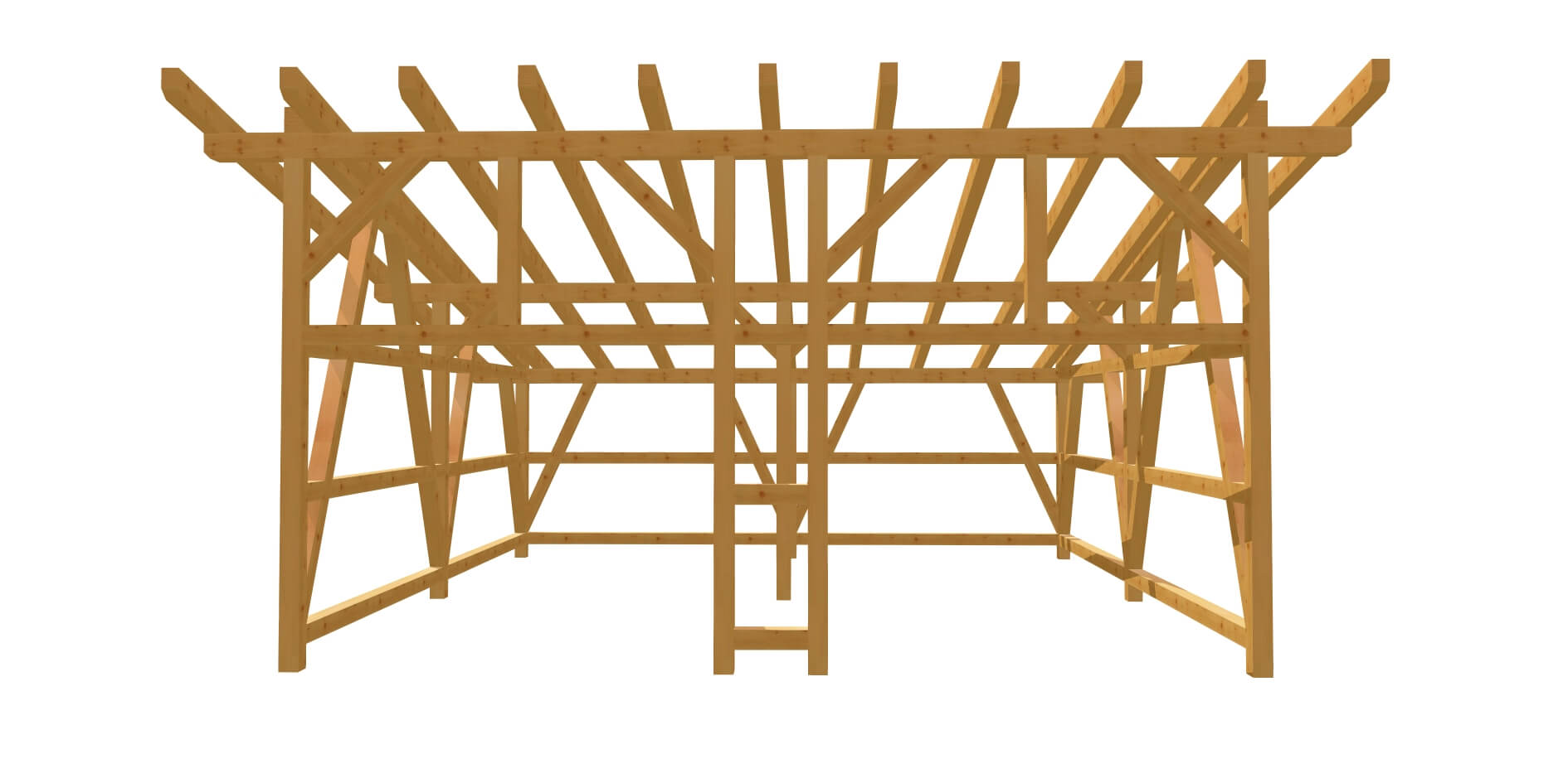 Doppel Carport Schleppdach Fachwerk Bauanleitung 6m x 6m