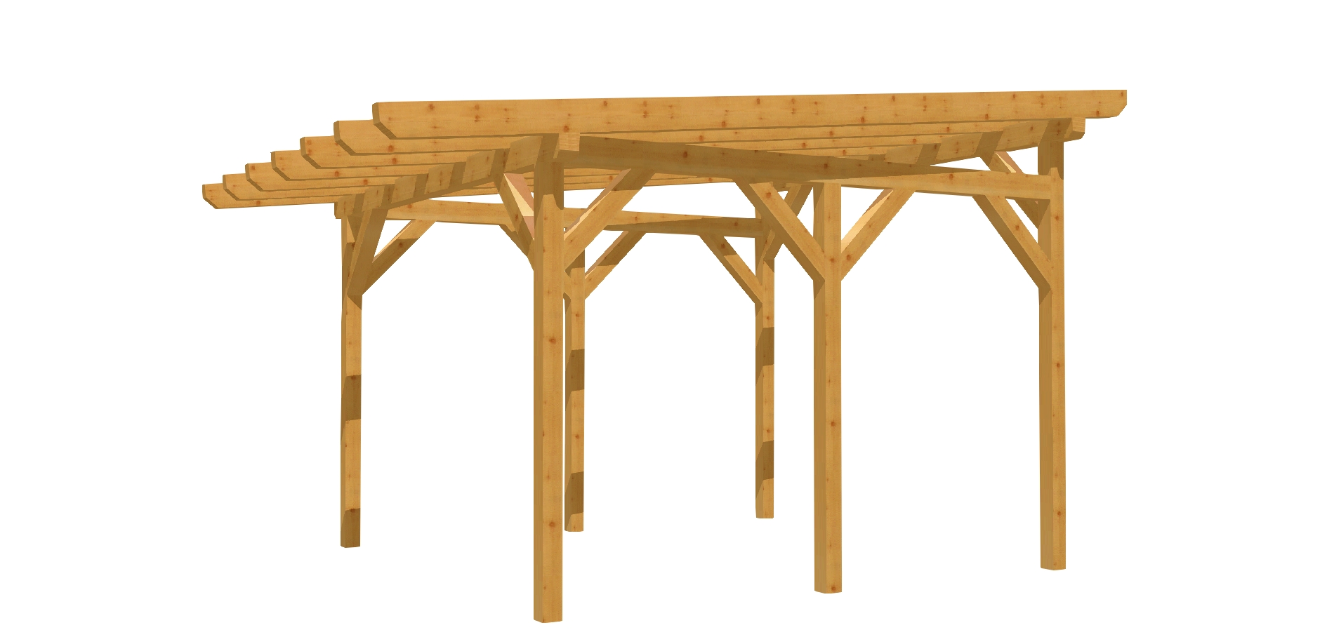 Stabiler Holzcarport, ideal für den Schutz von Fahrzeugen. Perfekt zum Selberbauen mit detaillierter Anleitung
