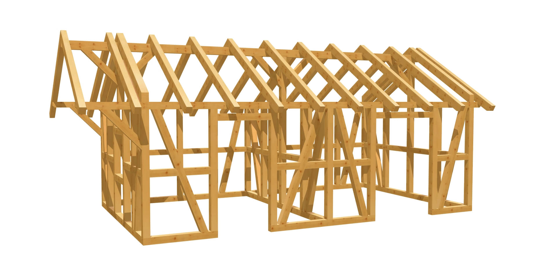 Bauanleitung Gartenhaus Holzhaus Fachwerkhaus 4m x 7m