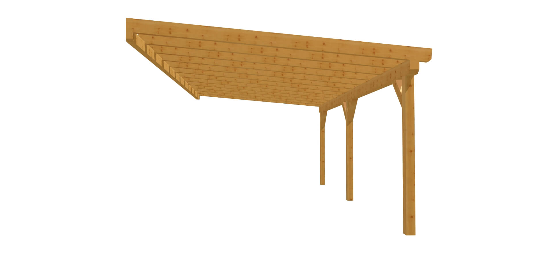 Carport Holz Bauplan 4,30m x 7,90m