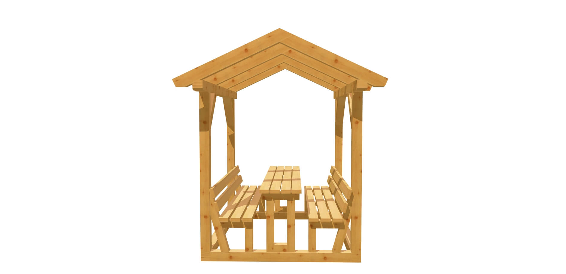 Holz Gartenlaube bauen 1,7m x 2m