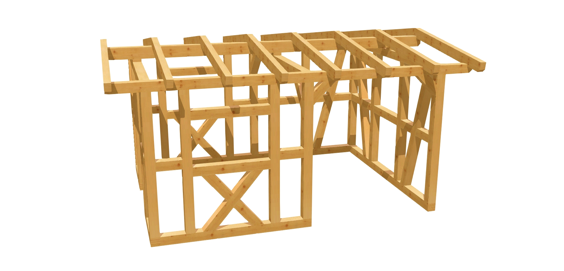 Geräteschuppen Bauplan mit extra Stauraum