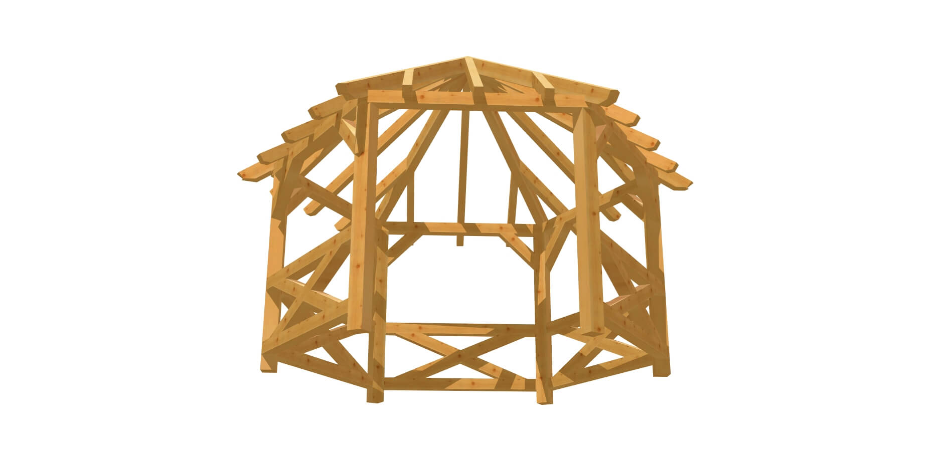 6-Eck Pavillon Bauplan