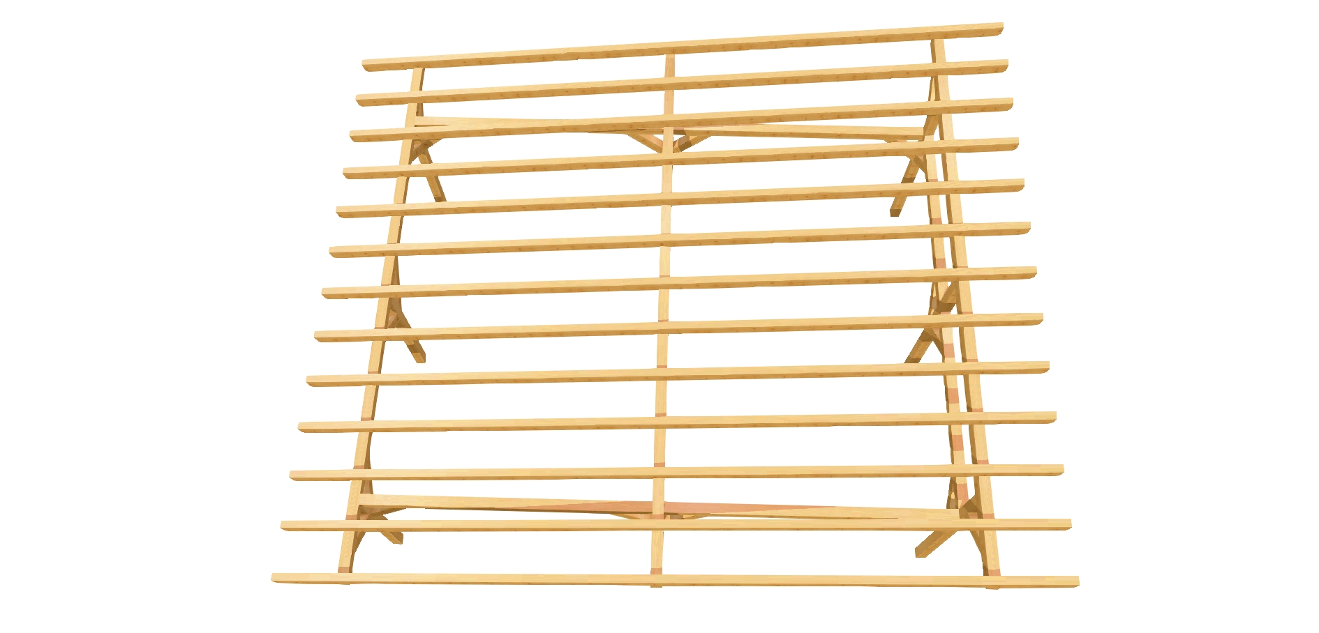 Bauplan für Überdachung: 6,00m x 8,00m Holzüberdachung.