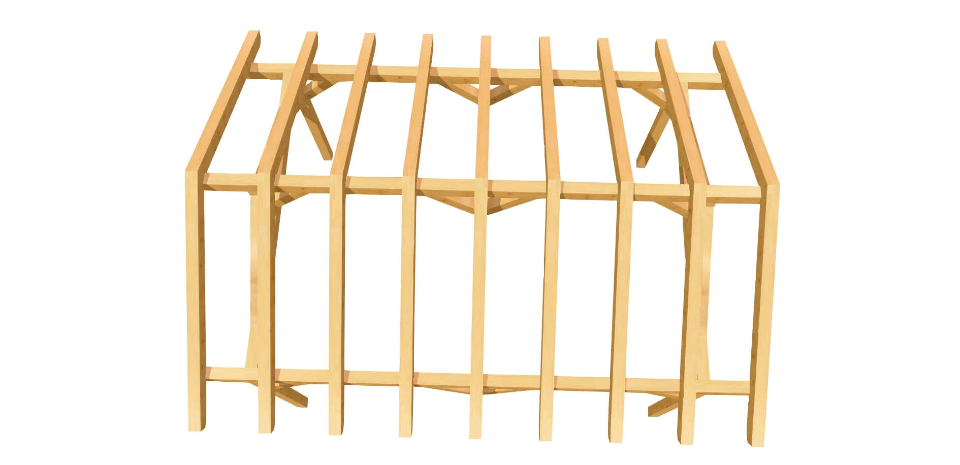Holz Carport DIY 3,6m x 4,60 Bauplan