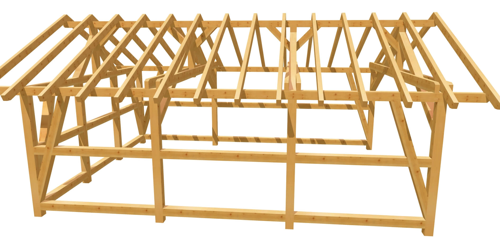 Doppel Carport für Wohnmobil 6m x 8mBauplan