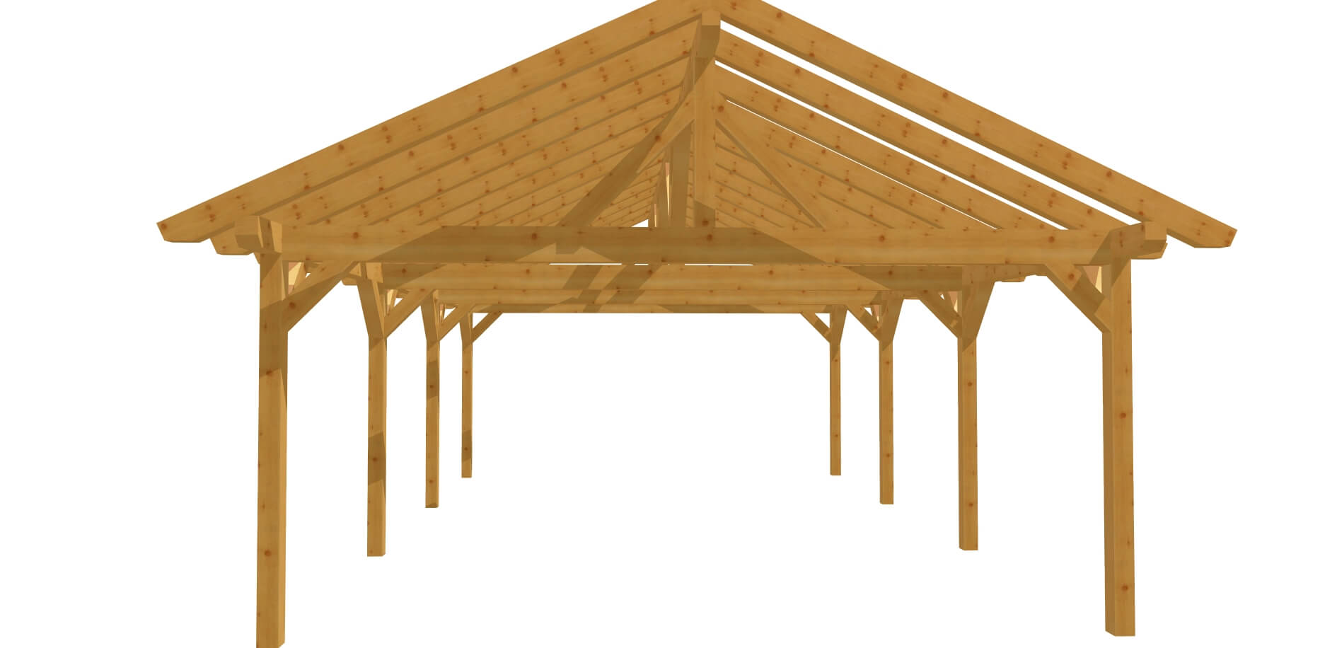 Doppel Carport Bauplan 5m x 8m