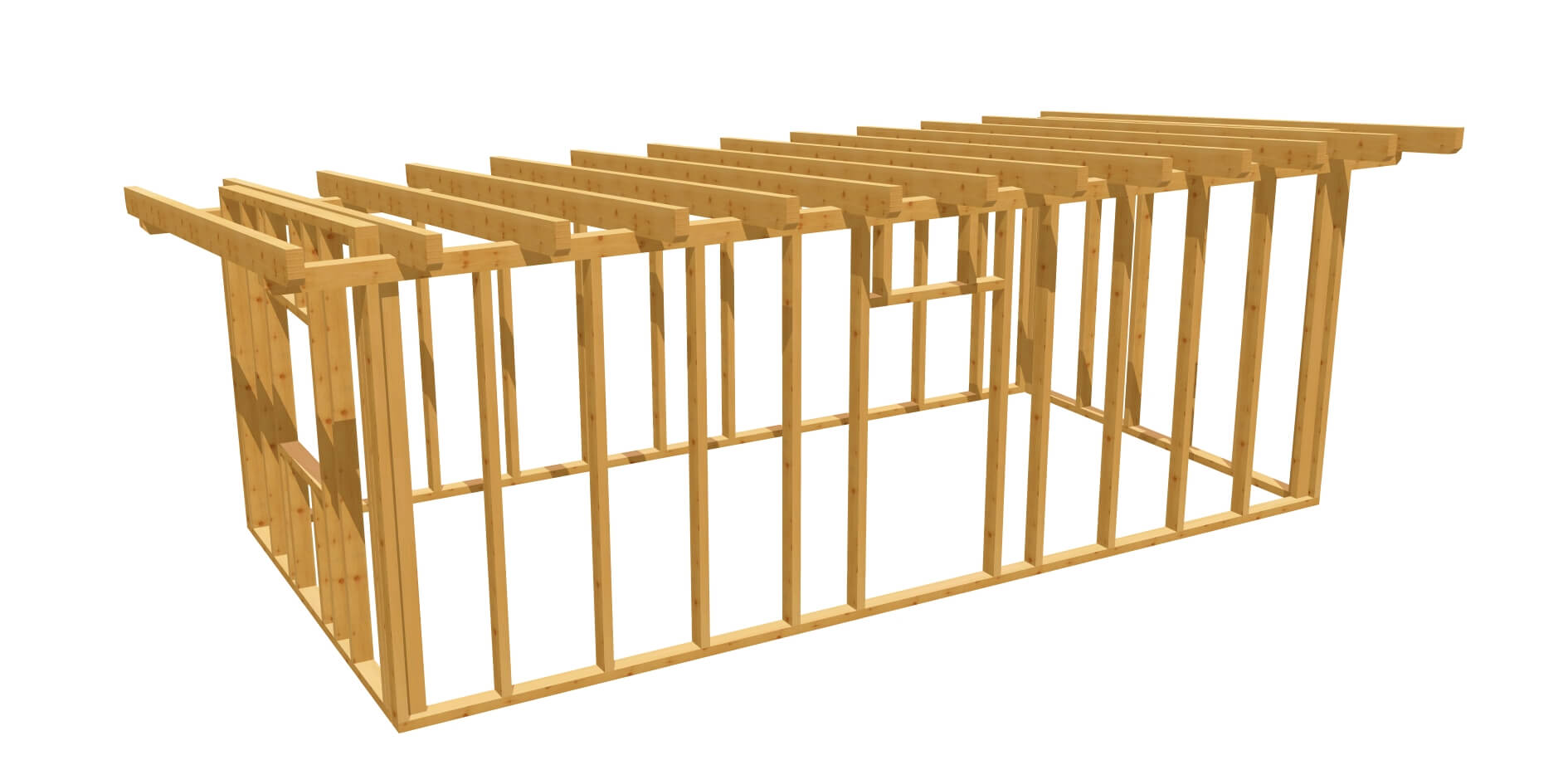 Gartenhaus Holzschuppen Bauplan 3,5m x 7m