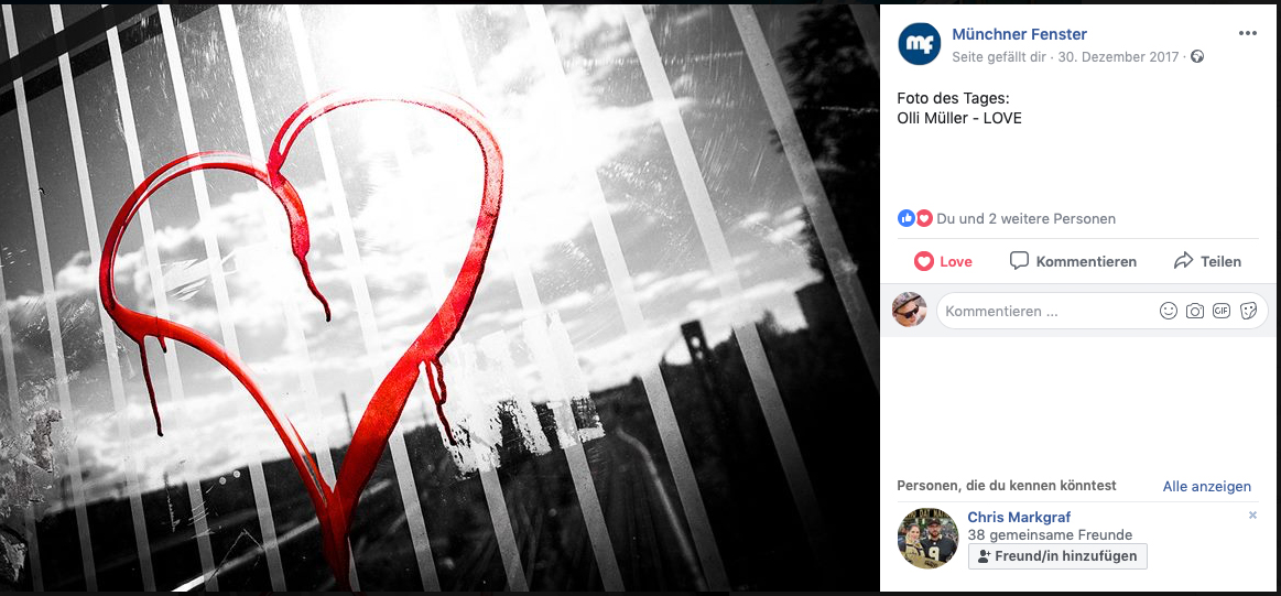 - 30.12.2017 - Münchner Fenster | Foto des Tages  "LOVE!"
