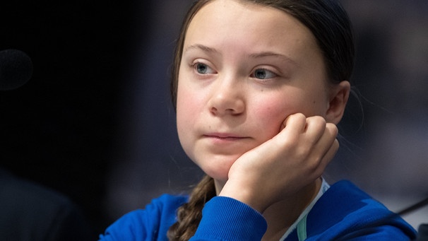 Greta Thunberg auf der Pressekonferenz der Weltklimakonferenz im polnischen Kattowitz