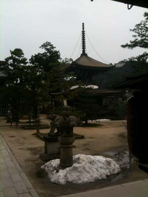 文殊さんというのは、お勉強の守り神さまです。とてーも古いお寺。
