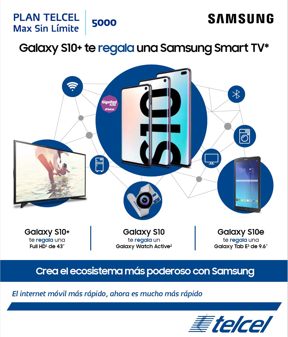 SAMSUNG LTE SM G970F S10E PLANES TELCEL
