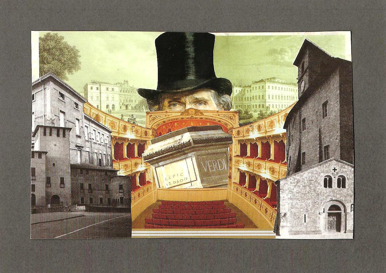 BUSSETO    Collage auf Papier - 20 x 15 cm