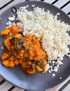 Süßkartoffel-Spinat-Curry