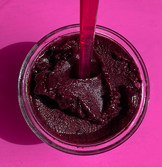 Blaubeer-Honigmelonen-Sorbet