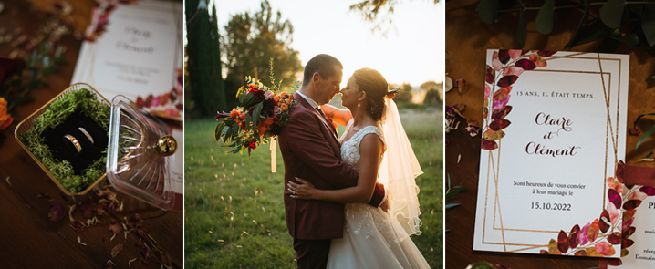 Mariage aux couleurs automnales