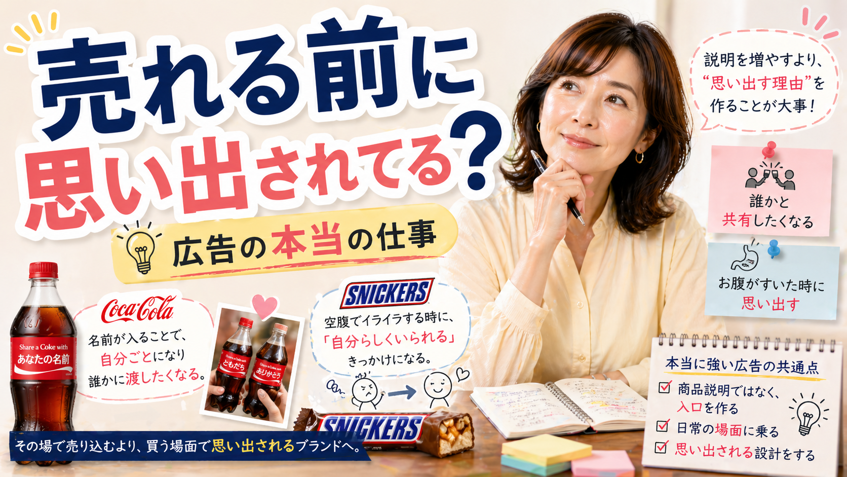 なぜコカ・コーラとスニッカーズは記憶に残ったのか？―広告の本当の仕事は「説明」ではない