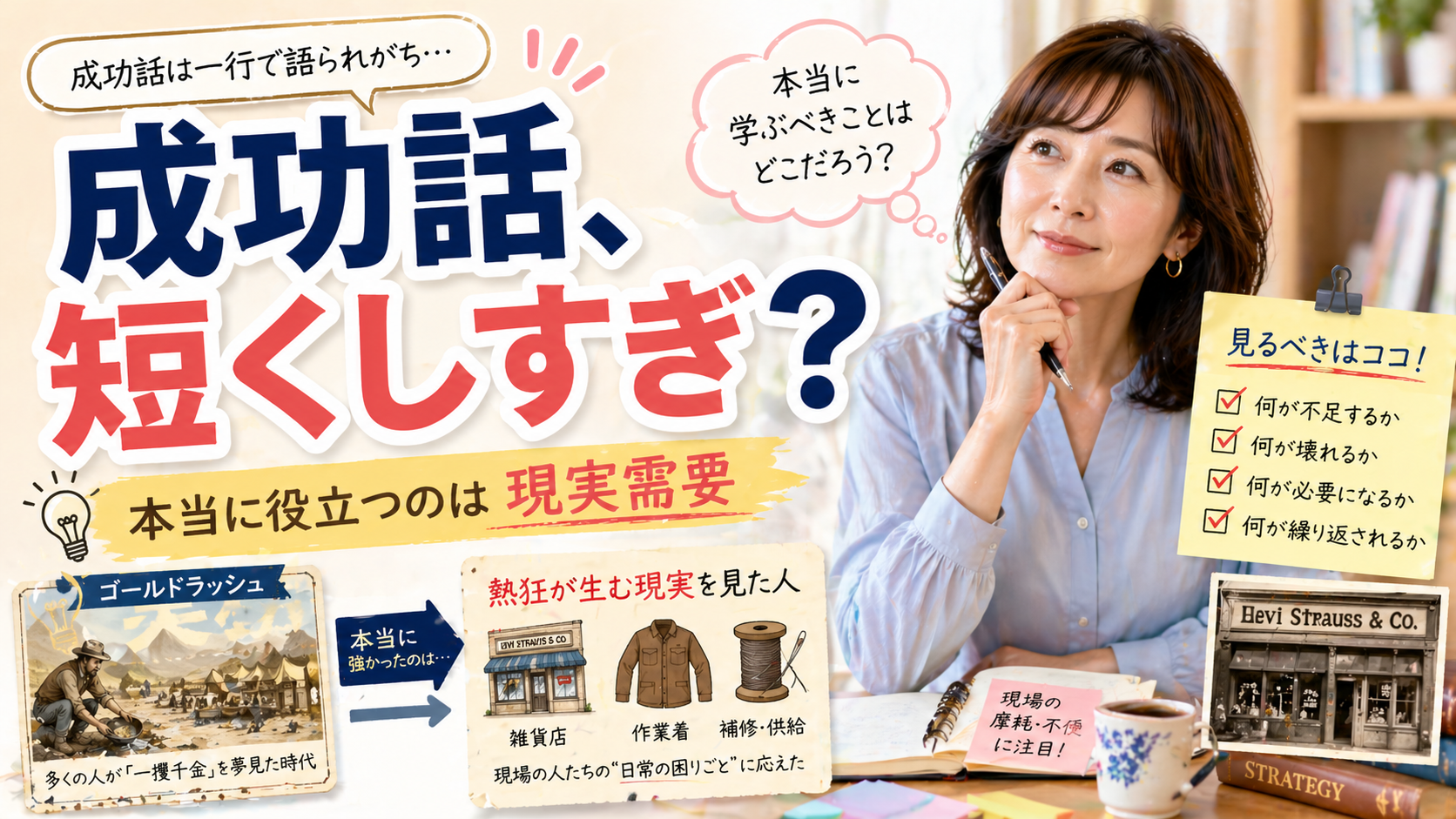 ゴールドラッシュで勝ったリーバイスは、何を売っていたのか？