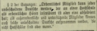 Auszug aus Statuten eines Grazer Vereines aus der damaligen Zeit, allerdings betrifft es nicht den GAK. 
