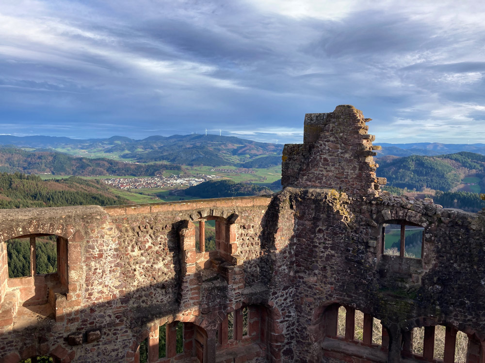 Blick von Hohengeroldseck auf Biberach