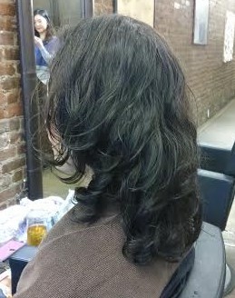 Digital perm in NYC mid town.
