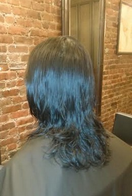 Digital perm in NYC mid town.