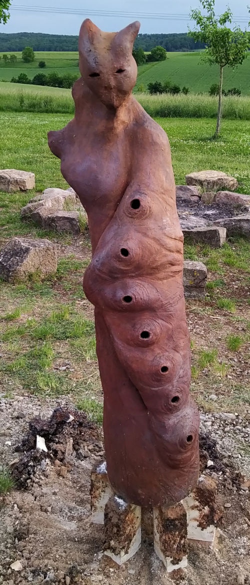 lebensgroße Skulptur im Wind, www.wuensch-art.de