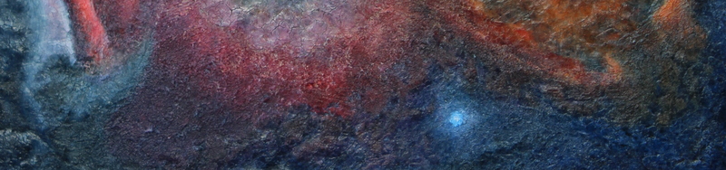 Ausschnitt: Bewegung - Leinwand 100cm x 100 cm gespachtelt, Acrylfarb-Lasuren