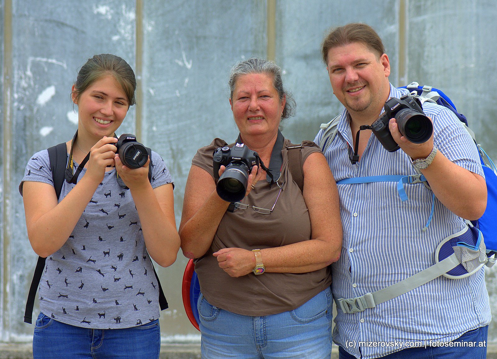 Teilnehmer beim Fotografieren und Fotos vom Foto Lehrgang