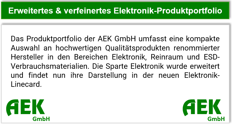 AEK - Erweitertes und verfeinertes Elektronik-Produktportfolio