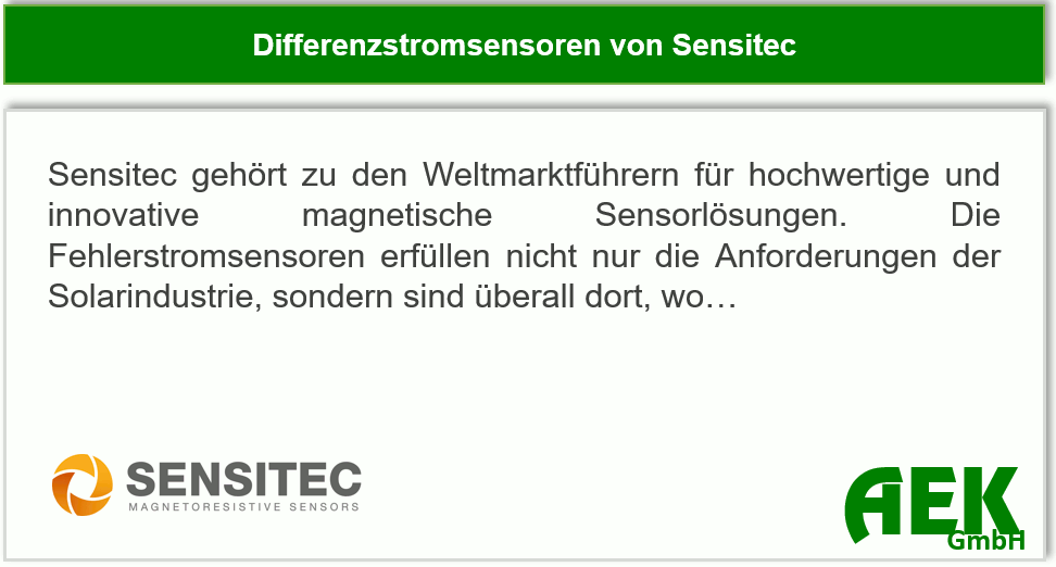 Sensitec - Differenzstromsensoren